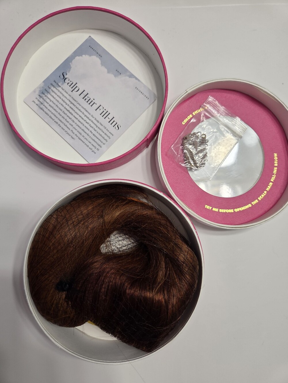 Scalp Hair Fill Ins Dyed Auburn Brown - Picture 8 of 8